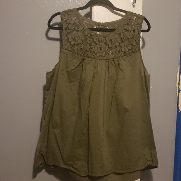 torrid Tops - Torrid olive sleeveless blouse